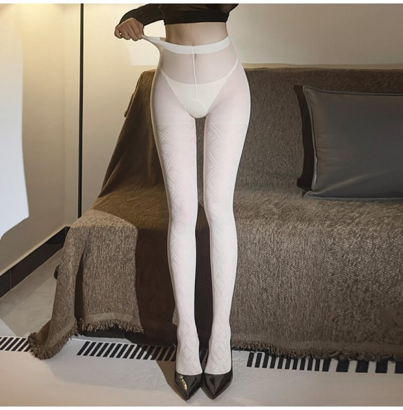 FEE ET MOI - Floral Vine Stockings (White)